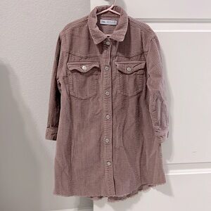 Zara Corduroy Shirt Dress